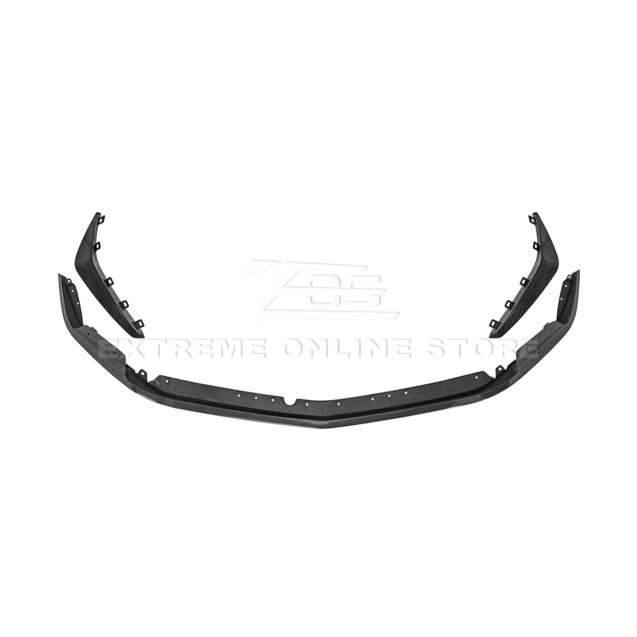2020-Up Cadillac CT4-V Blackwing Front Lip Splitter & Carnards