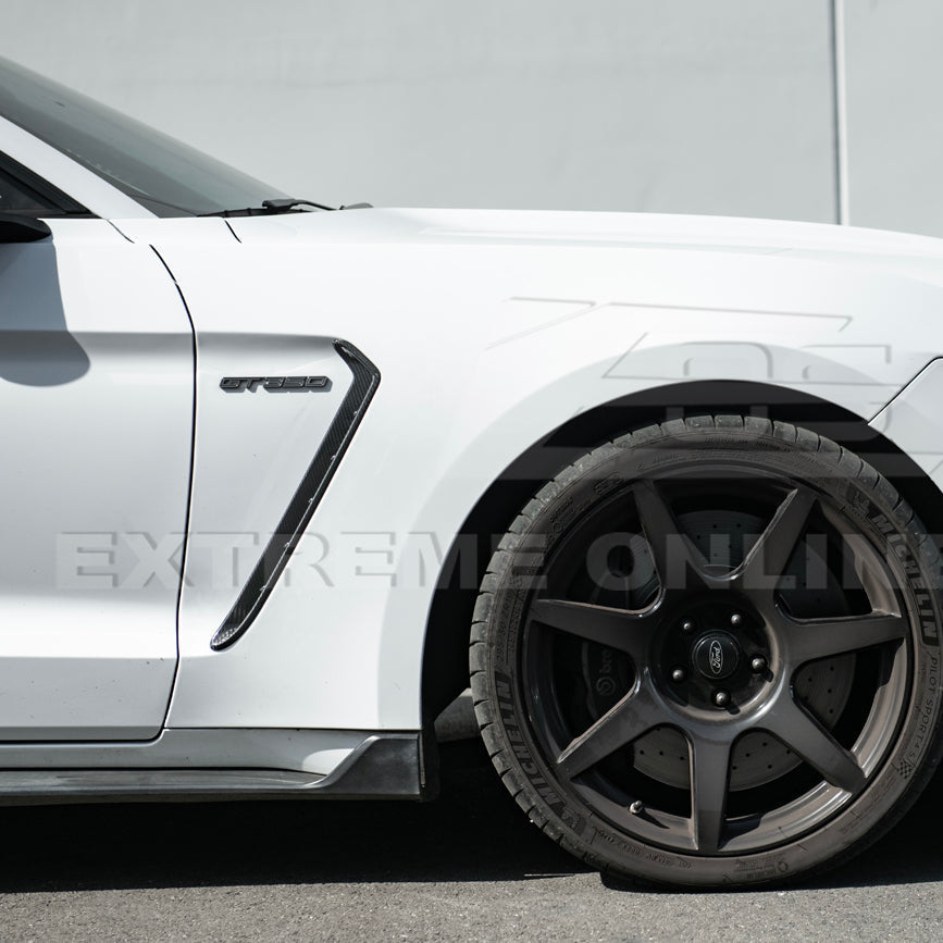 2015-20 Ford Mustang DRY Carbon Fiber Front Side Fender Vent Cover
