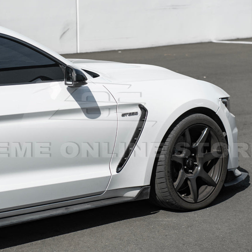 2015-20 Ford Mustang DRY Carbon Fiber Front Side Fender Vent Cover