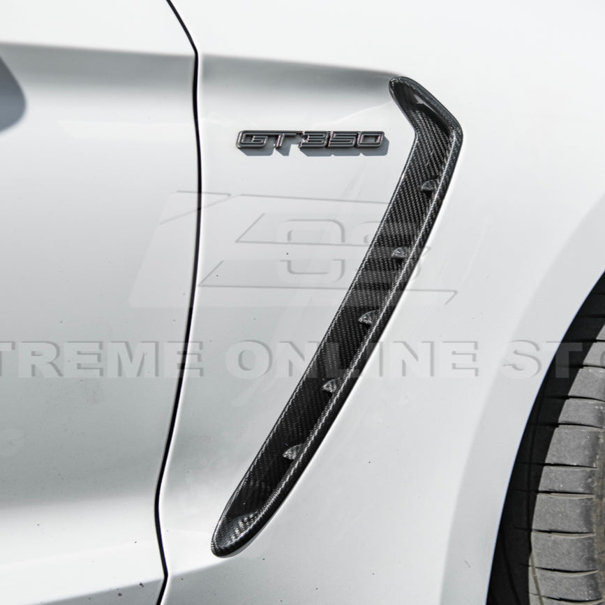2015-20 Ford Mustang DRY Carbon Fiber Front Side Fender Vent Cover