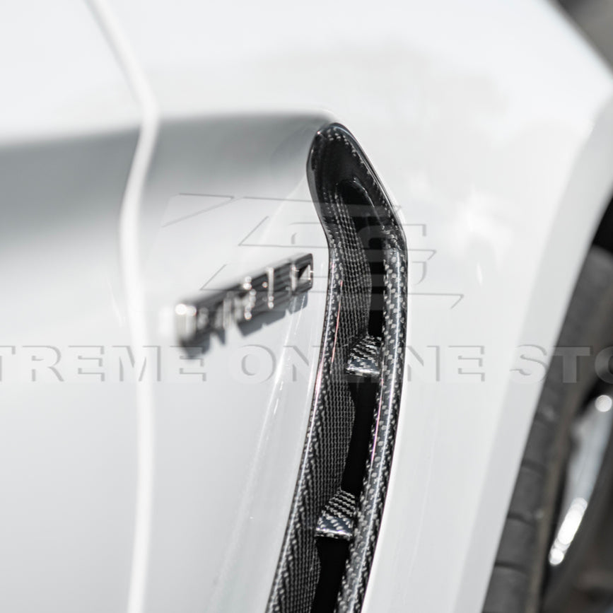 2015-20 Ford Mustang DRY Carbon Fiber Front Side Fender Vent Cover
