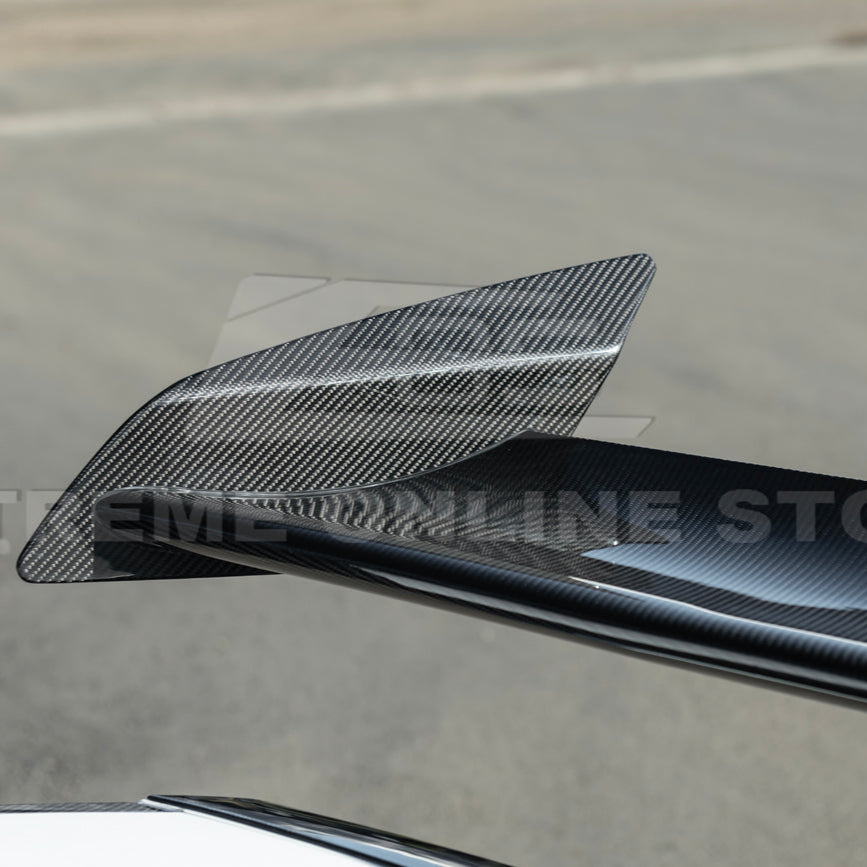 Corvette C8 ZR1 Style DRY CARBON FIBER Rear High Wing Spoiler Bracket
