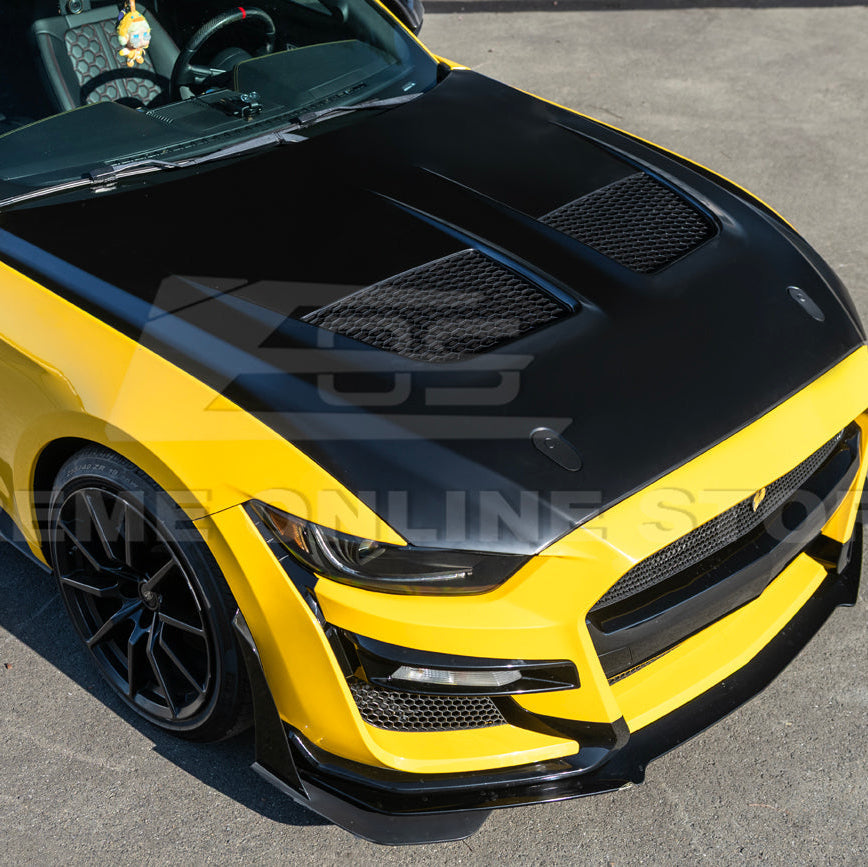 2015-17 Ford Mustang | S650 GTD Style Aluminum Front Hood Vented Cover