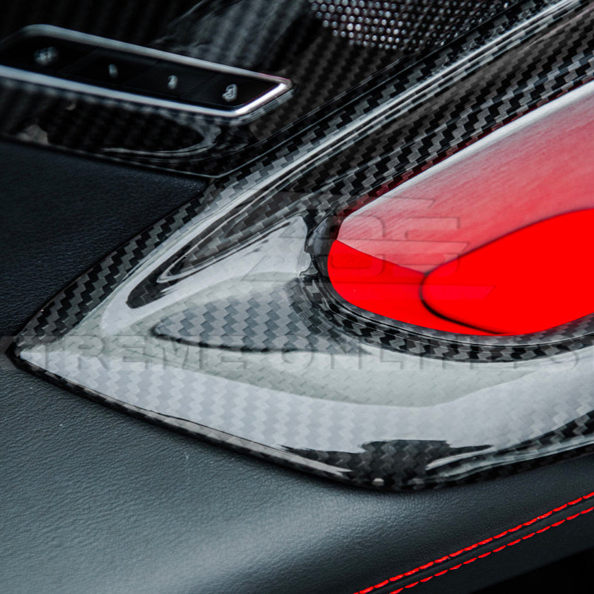 Corvette C8 DRY CARBON FIBER Window Switch Trim & Pillar Panel Cover
