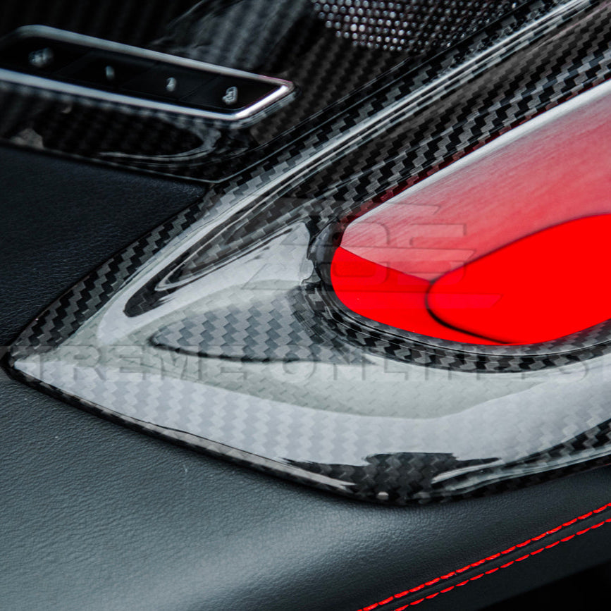 Corvette C8 DRY CARBON FIBER Window Switch Trim & Pillar Panel Cover