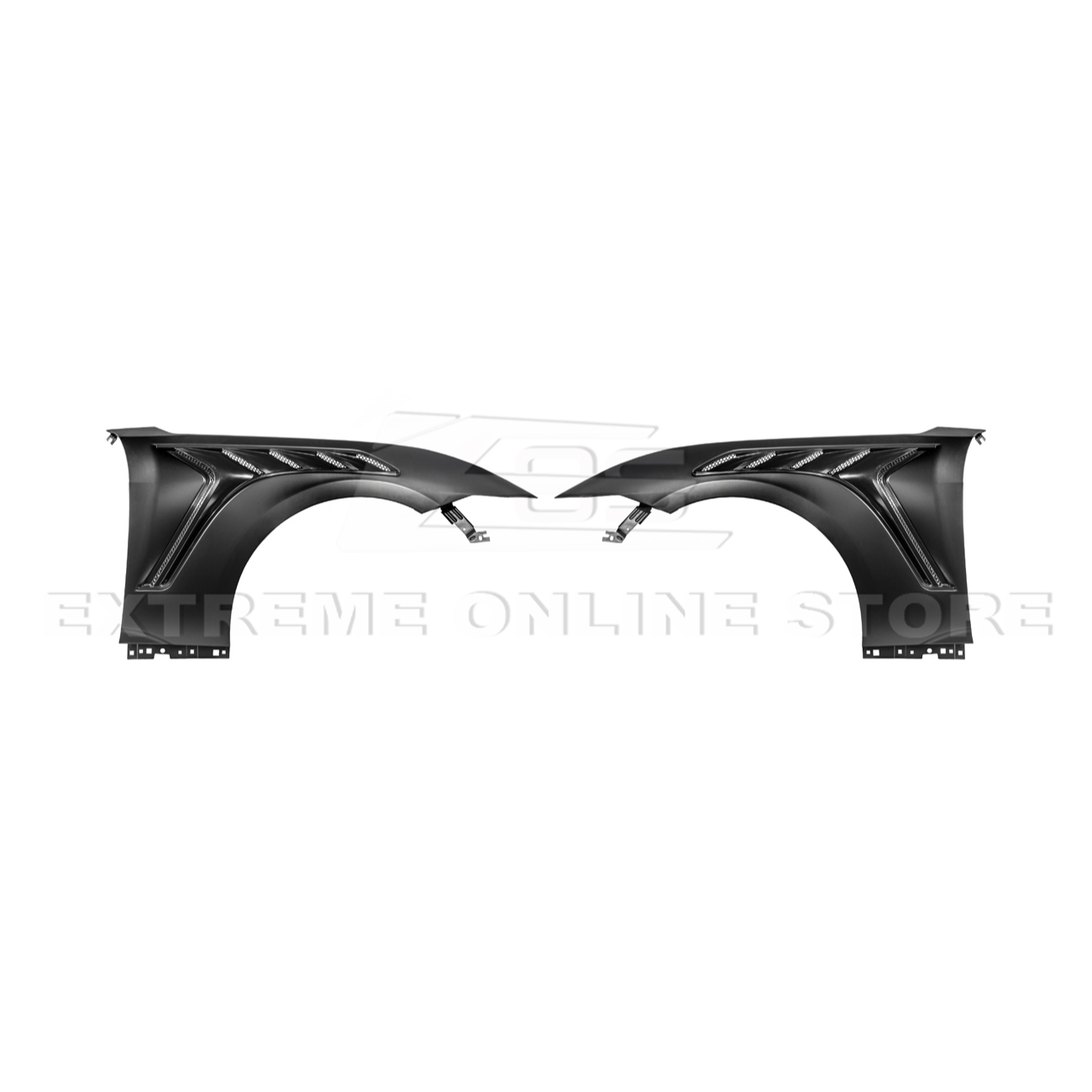 2024-Up Ford Mustang S650 GTD Style Carbon Fiber Front Side Vented Fenders