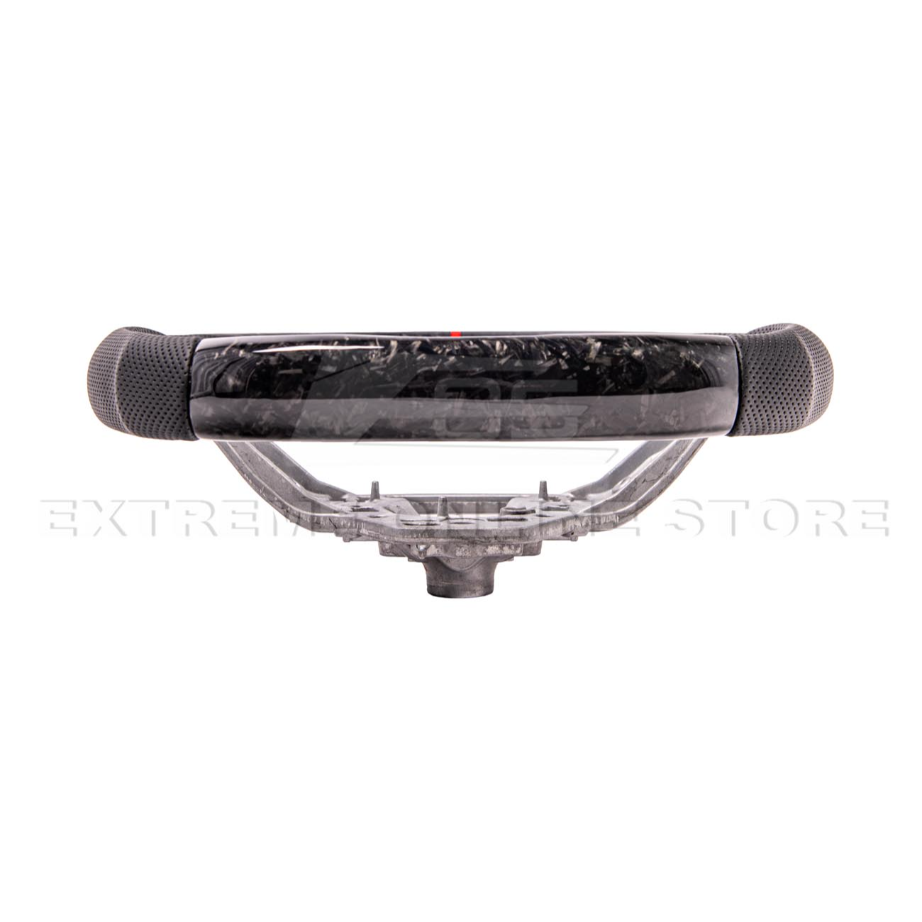 2024-Up Ford Mustang Forged CARBON FIBER Perforated Leather Red Stripe Steering Wheel