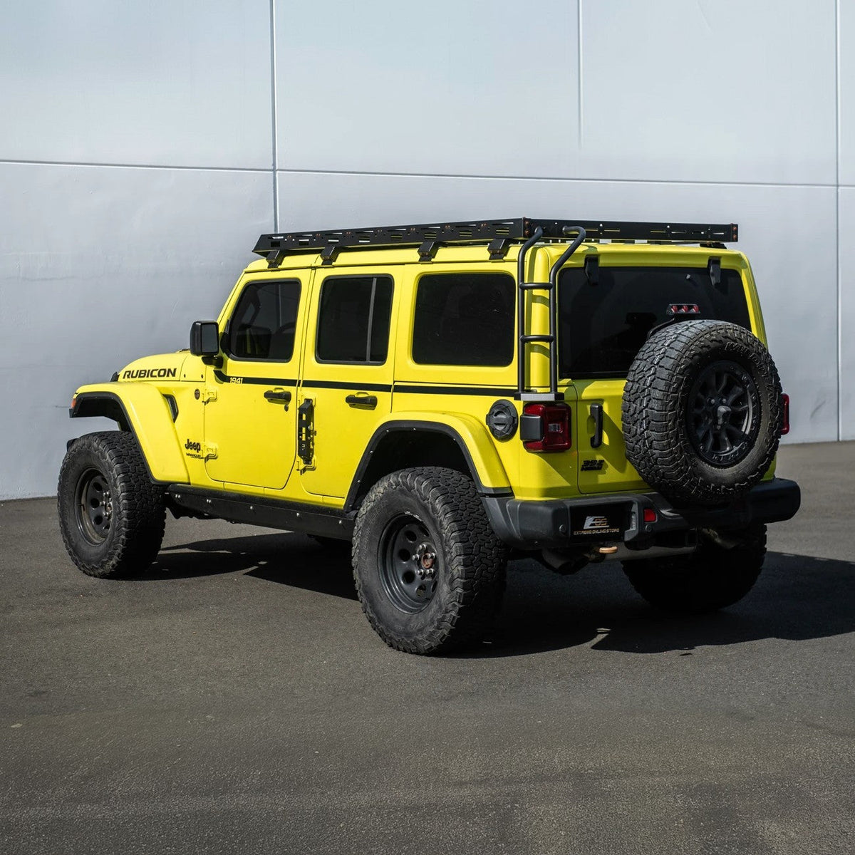 2018-Up Jeep Wrangler JL Carbon Steel Black Roof Rack Side Access Ladder