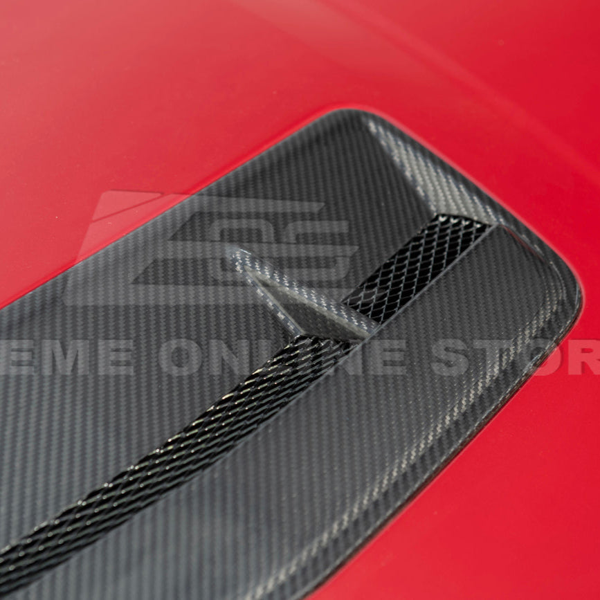 2024-Up Ford Mustang EOS Performance Dry CARbon Fiber Front Hood Vent Insert Cover