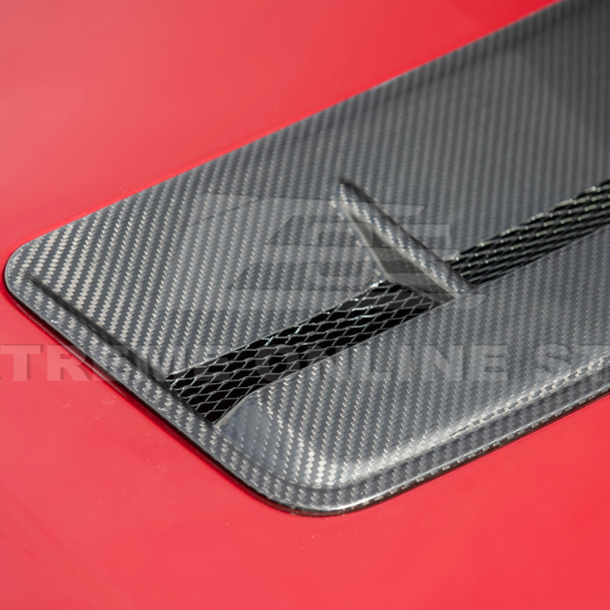 2024-Up Ford Mustang EOS Performance Dry CARbon Fiber Front Hood Vent Insert Cover