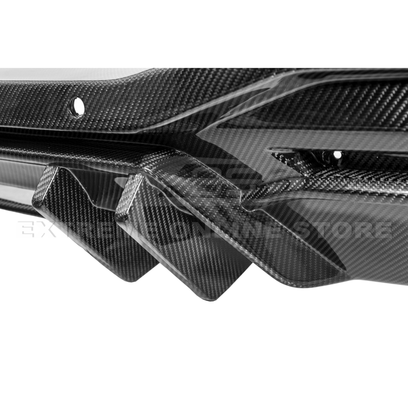 2024-Up Ford Mustang Performance V2 Carbon Fiber Rear Bumper Dual Tip Diffuser