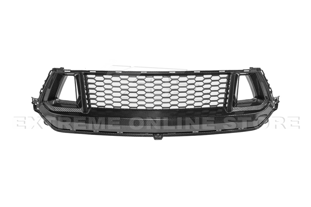 2024+ Ford Mustang DRY CARBON FIBER Front Upper Grille W/ GT Mesh Cover