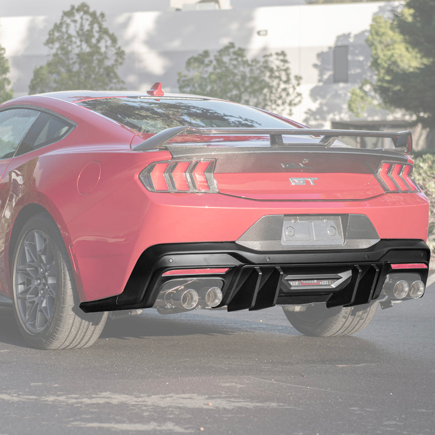 2024+ Ford Mustang V2 Package Carbon Fiber Rear Bumper Diffuser