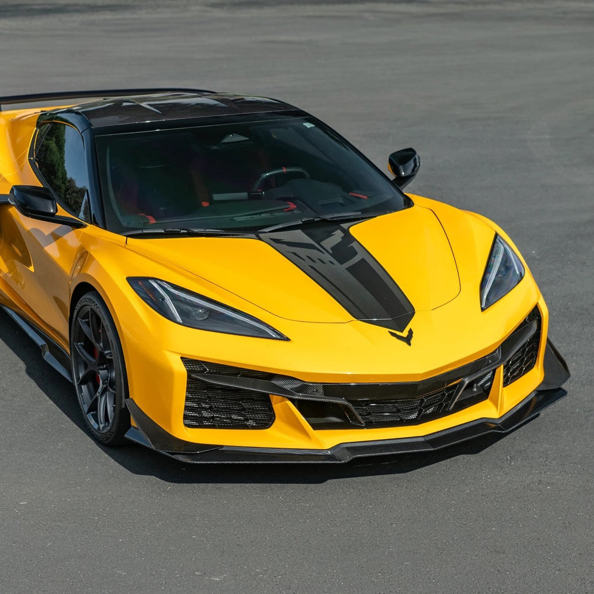 2023-Present Corvette C8 Z06 / E-Ray | Z07 Extended DRY CARBON FIBER Front Lip Splitter & No-Drill Canards