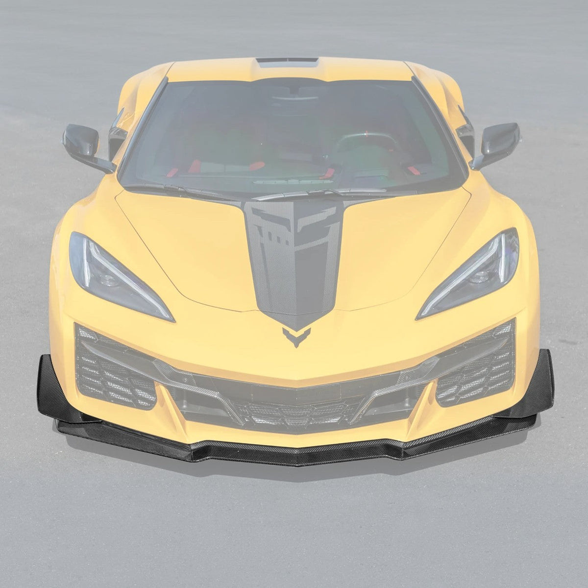 2023-Present Corvette C8 Z06 / E-Ray | Z07 Extended DRY CARBON FIBER Front Lip Splitter & No-Drill Canards