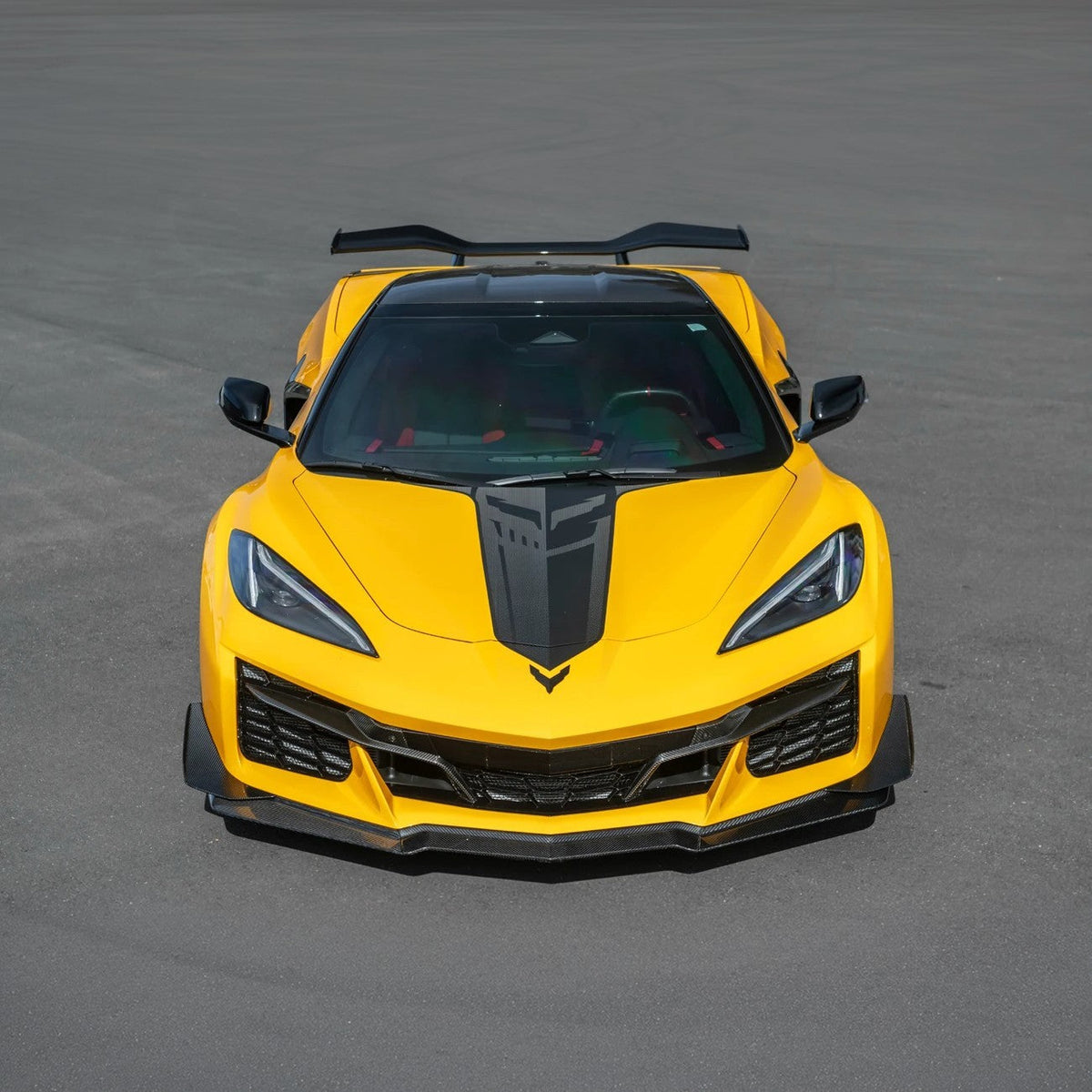 2023-Present Corvette C8 Z06 / E-Ray | Z07 Extended DRY CARBON FIBER Front Lip Splitter & No-Drill Canards