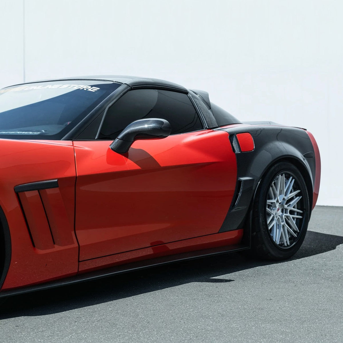 2005-2013 Corvette C6 | Dry Carbon Fiber Side Mirror Covers (4 Pieces)