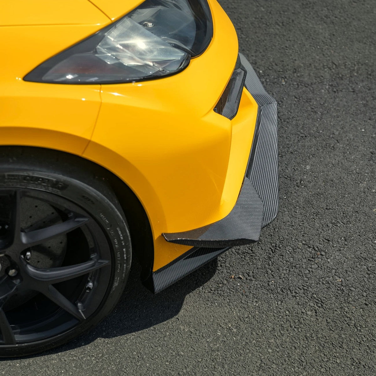 2023-Present Corvette C8 Z06 / E-Ray | Z07 Extended DRY CARBON FIBER Front Lip Splitter & No-Drill Canards
