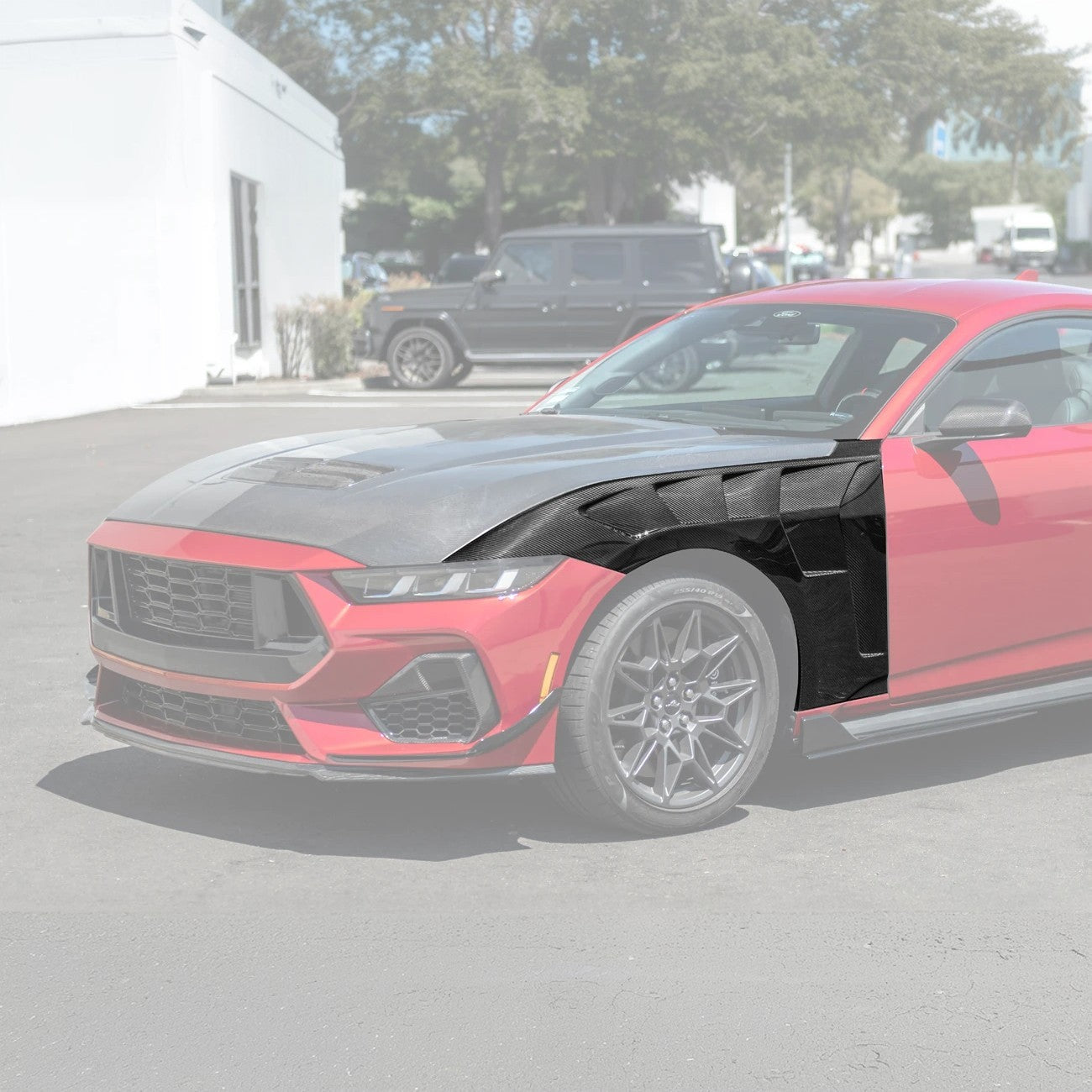 2024-Up Ford Mustang S650 GTD Style Carbon Fiber Front Side Vented Fenders