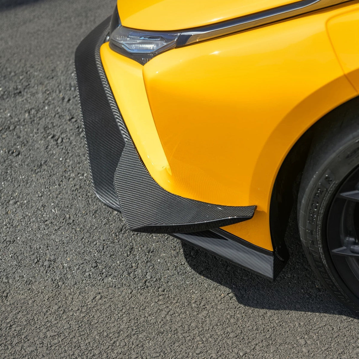 2023-Present Corvette C8 Z06 / E-Ray | Z07 Extended DRY CARBON FIBER Front Lip Splitter & No-Drill Canards