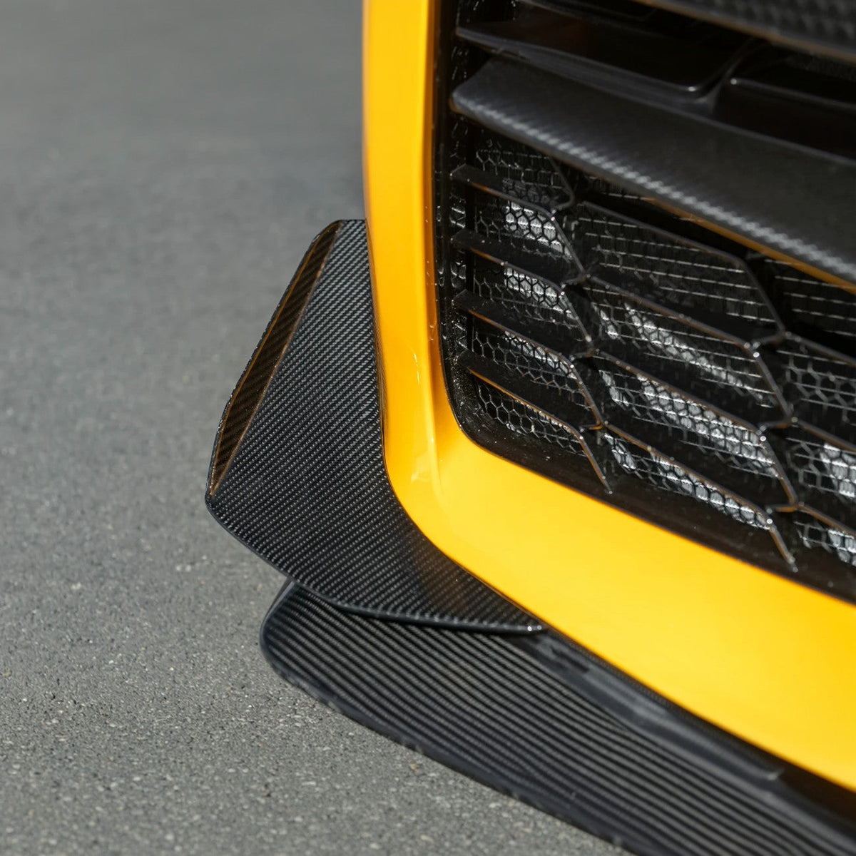 2023-Present Corvette C8 Z06 / E-Ray | Z07 Extended DRY CARBON FIBER Front Lip Splitter & No-Drill Canards