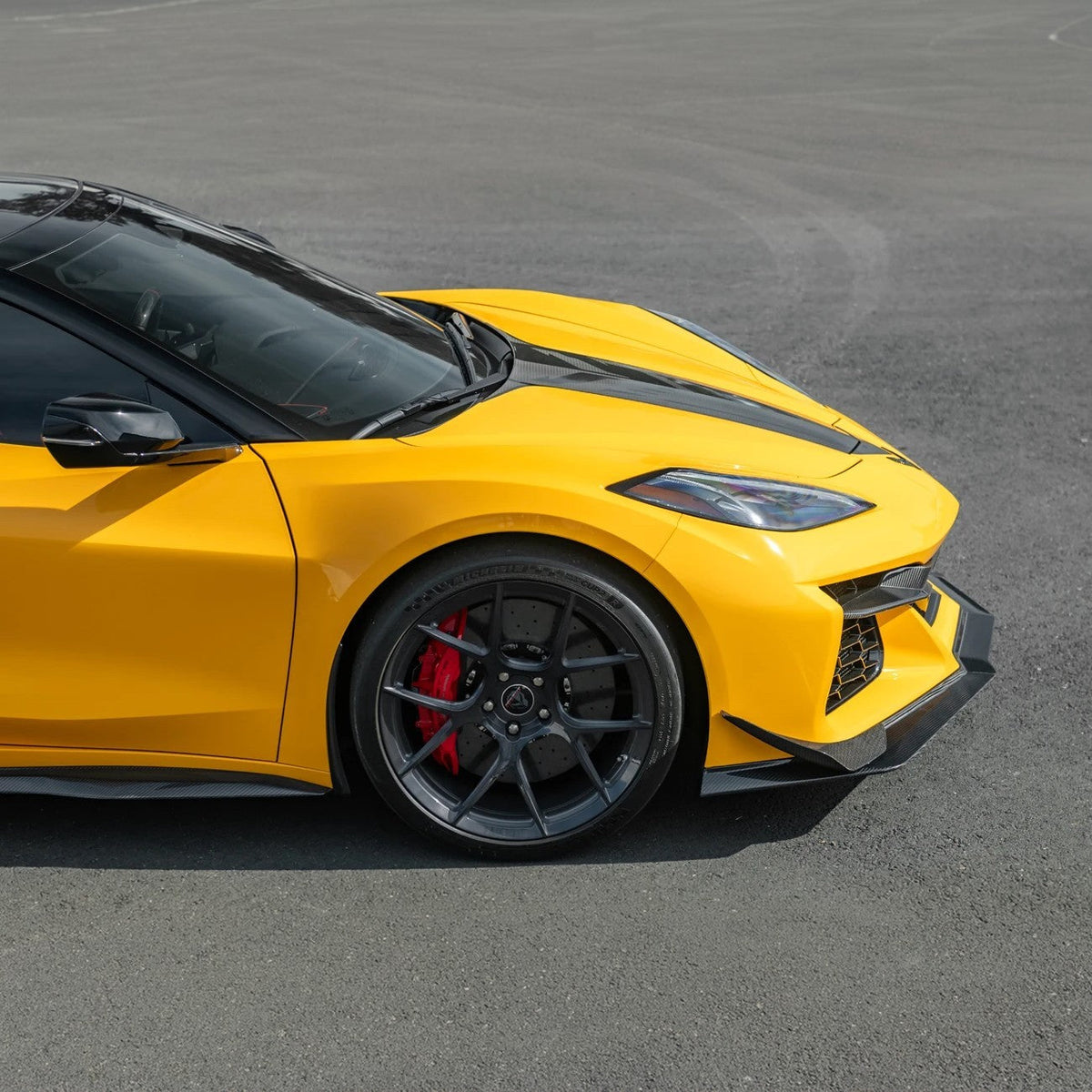 2023-Present Corvette C8 Z06 / E-Ray | Z07 Extended DRY CARBON FIBER Front Lip Splitter & No-Drill Canards