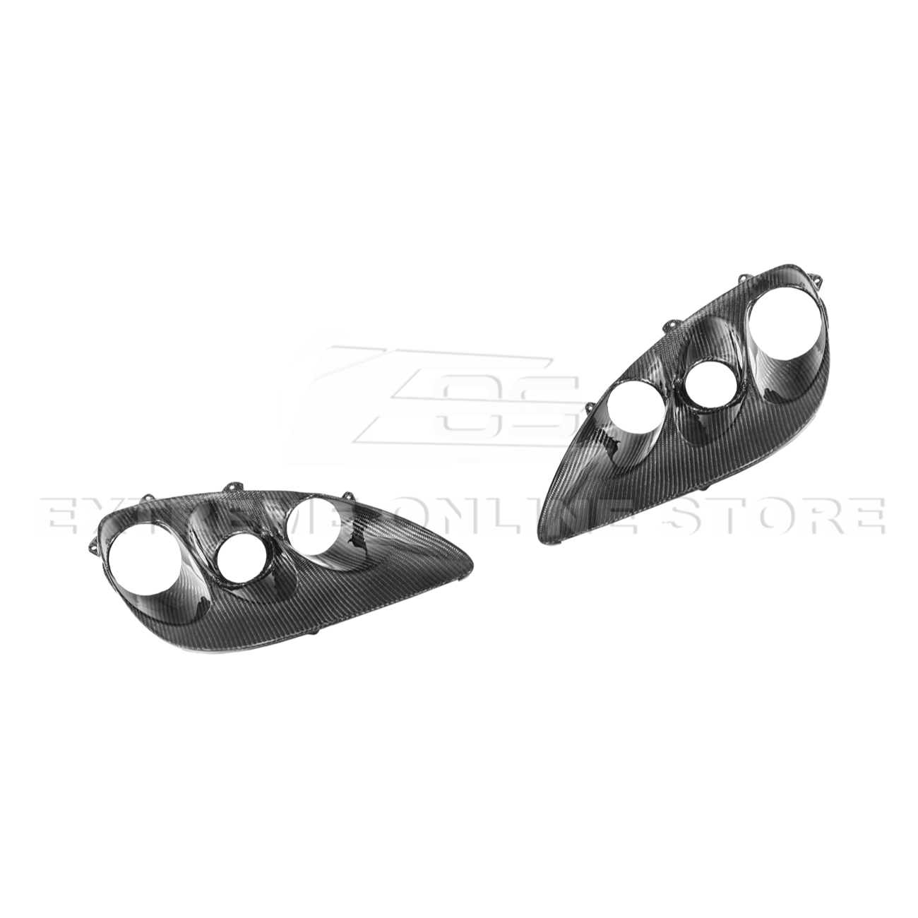 2005-13 Corvette C6 Replacment DRY CARBON FIBER Headlights Housing