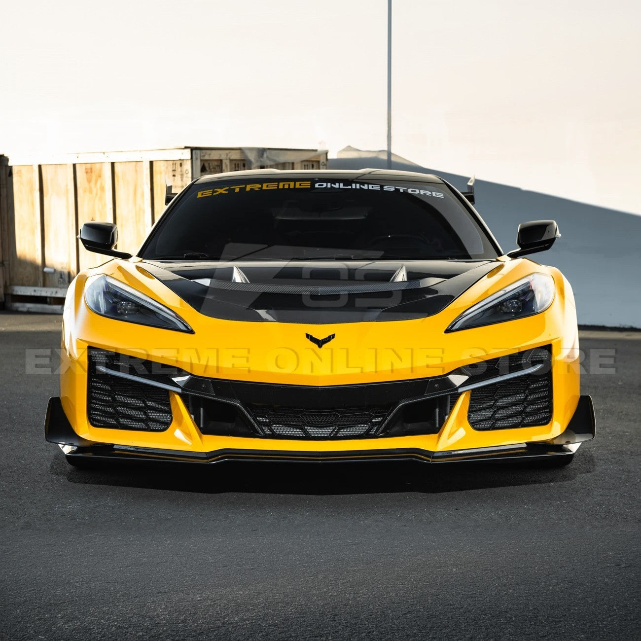 Corvette C8 Z06 / E-Ray DRY CARBON FIBER Front Splitter & Canards [Z07 Extended Package]