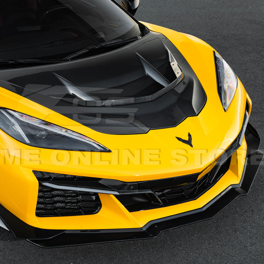 Corvette C8 Z06 / E-Ray DRY CARBON FIBER Front Splitter & Canards [Z07 Extended Package]