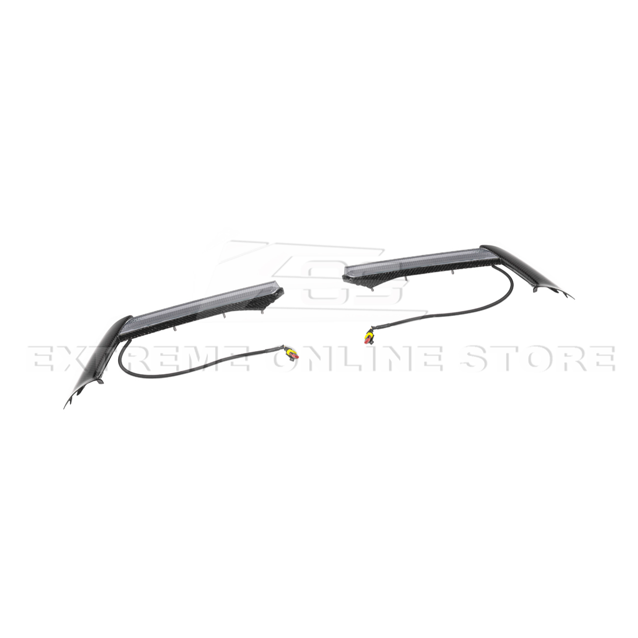 2020-Up Corvette C8 DRY CARBON FIBER Sequential LED DRL Light Bar Bezel Insert