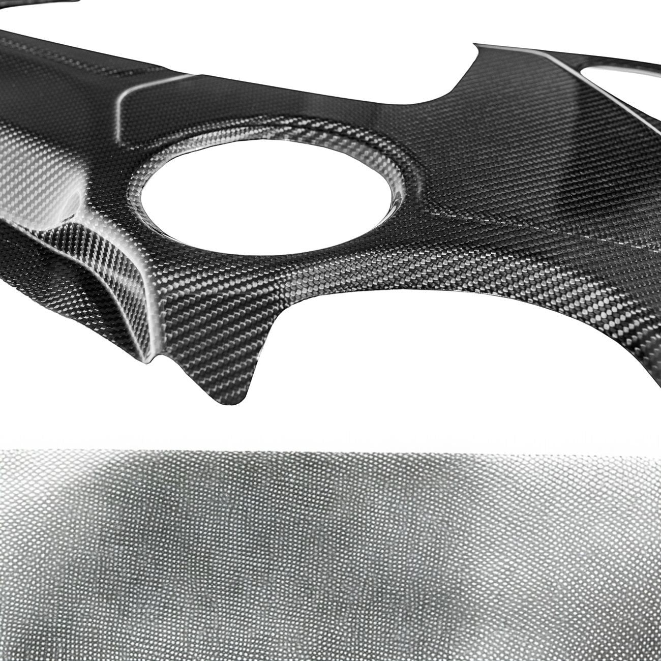 Corvette C8 Carbon Fiber 3-Piece Rear Engine Bay Cover Overlay Panel Set