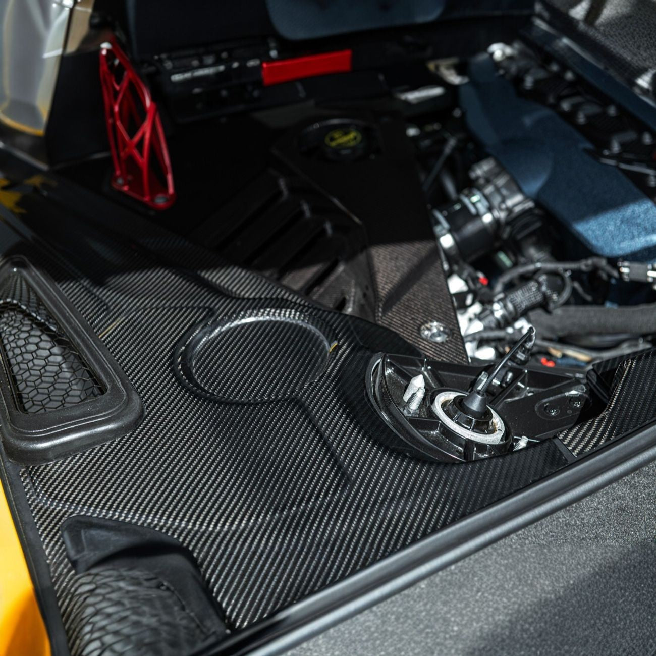 Corvette C8 Carbon Fiber 3-Piece Rear Engine Bay Cover Overlay Panel Set