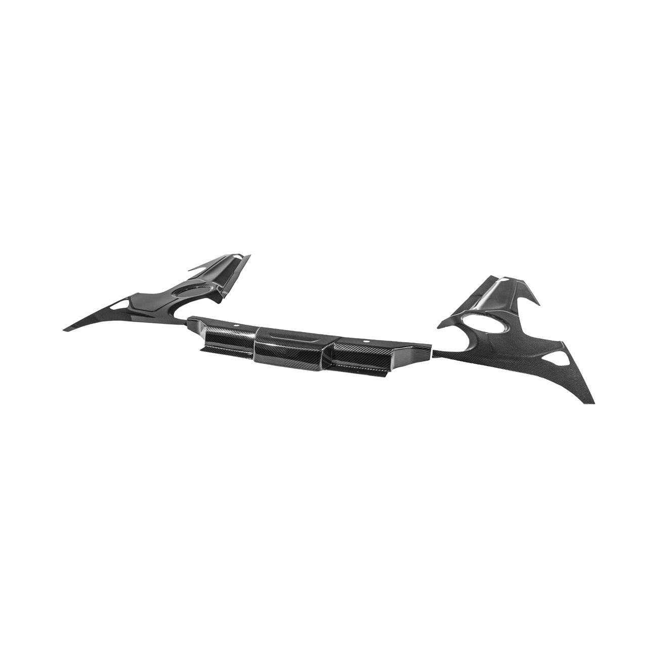 Corvette C8 Carbon Fiber 3-Piece Rear Engine Bay Cover Overlay Panel Set