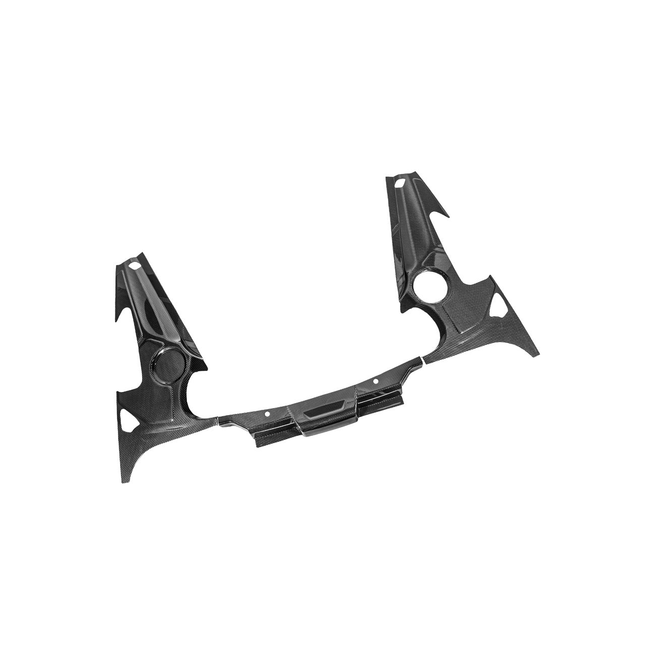 Corvette C8 Carbon Fiber 3-Piece Rear Engine Bay Cover Overlay Panel Set