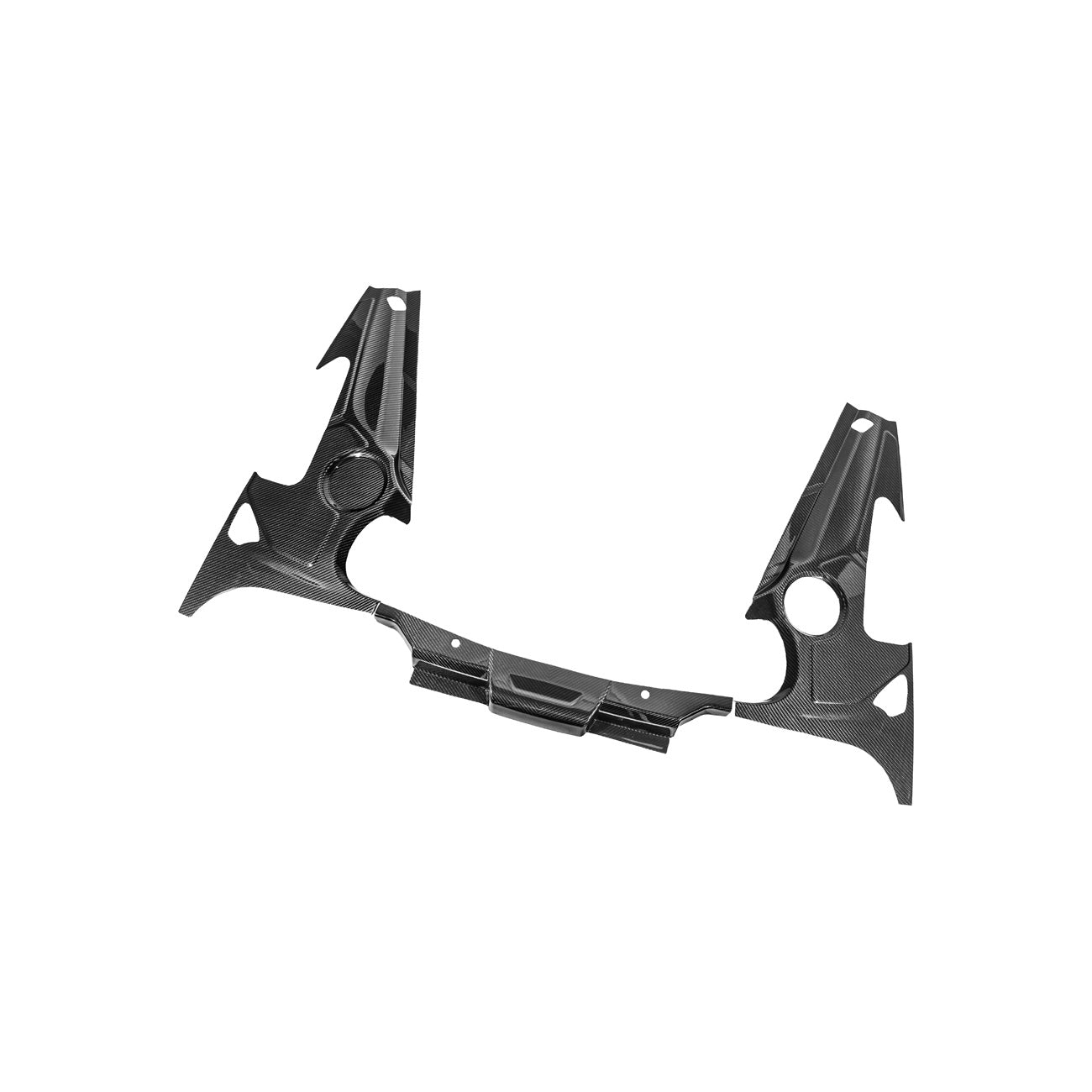 Corvette C8 Carbon Fiber 3-Piece Rear Engine Bay Cover Overlay Panel Set
