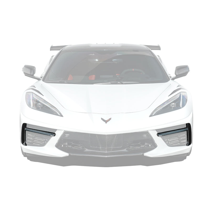 2020-Up Corvette C8 DRY CARBON FIBER Sequential LED DRL Light Bar Bezel Insert