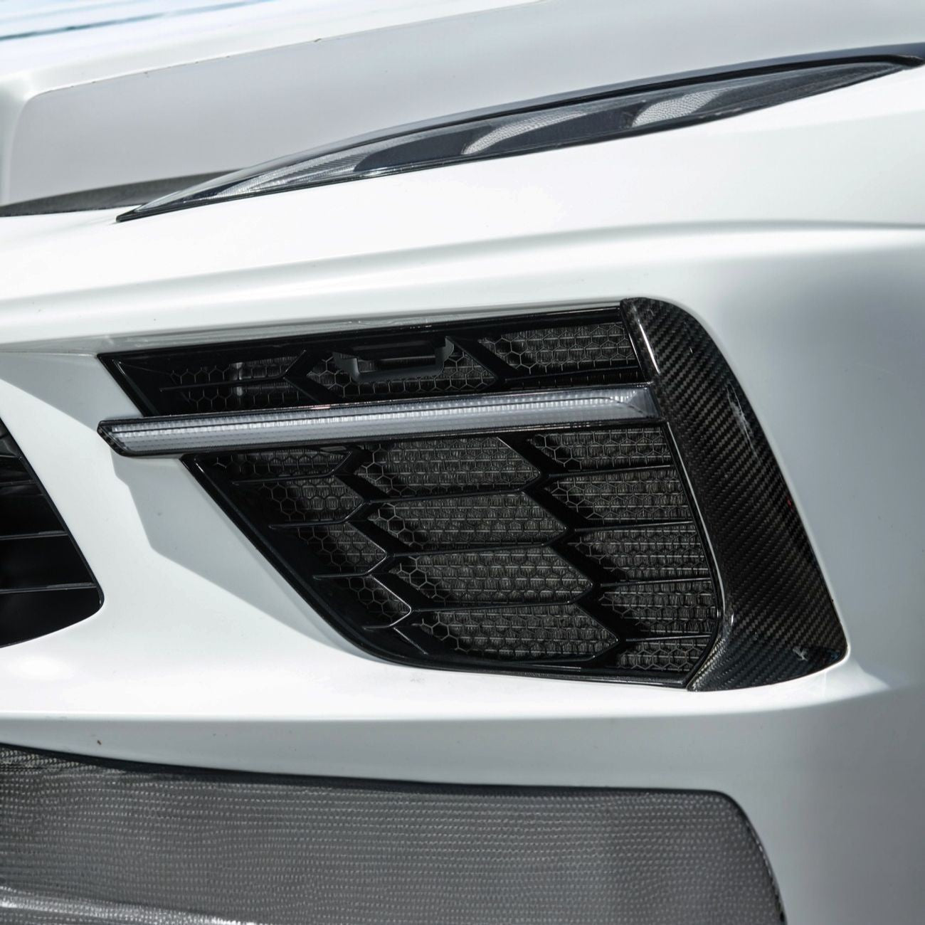 Corvette C8 Front Bumper Lower Air Inlet Mesh Grille Guards