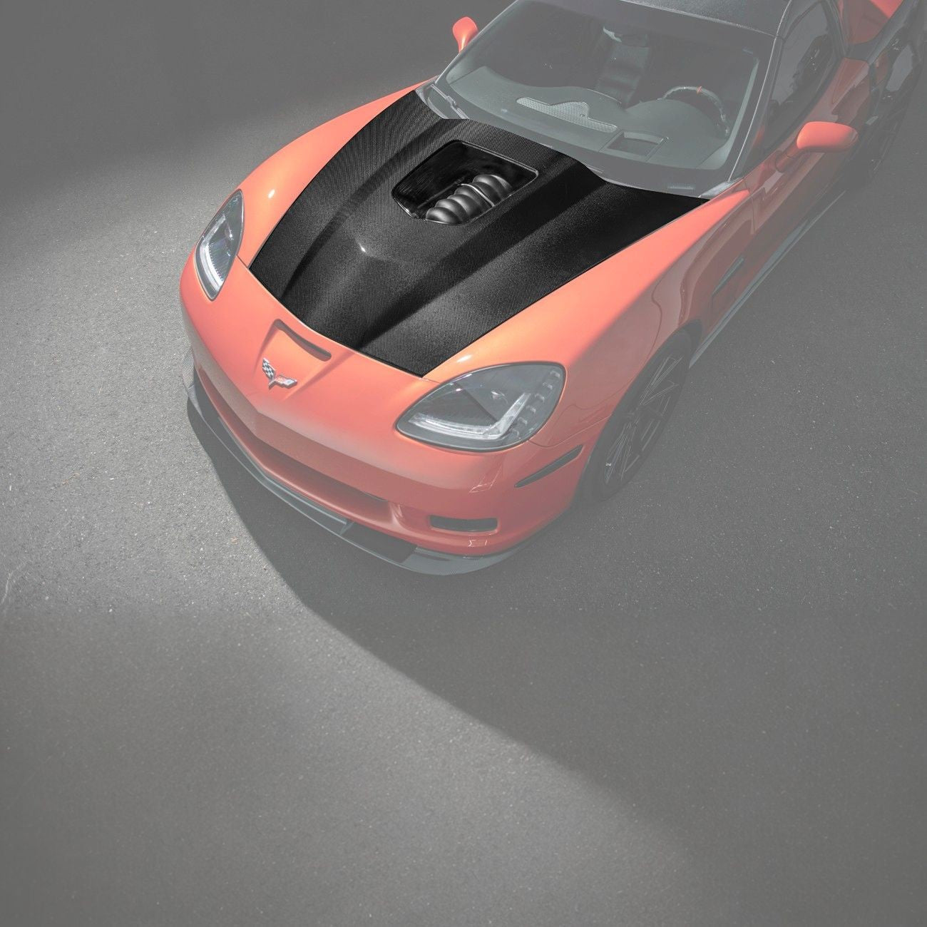 Corvette C6 Carbon Fiber ZR1 Style Replacement Hood Panel Cover