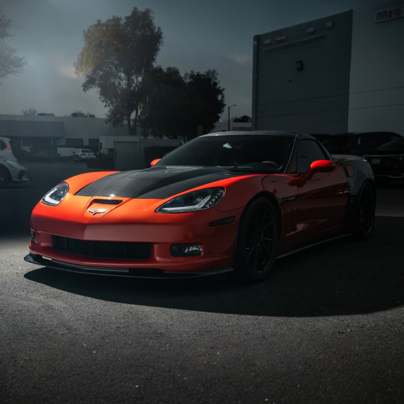Corvette C6 Carbon Fiber ZR1 Style Replacement Hood Panel Cover