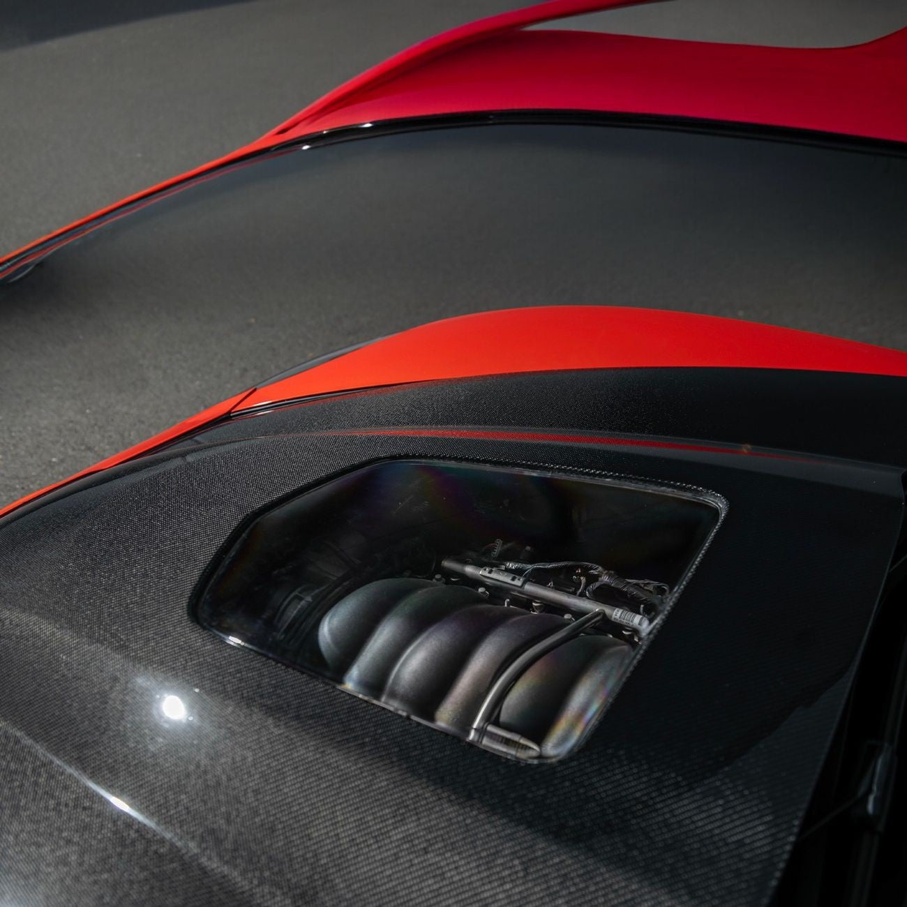Corvette C6 Carbon Fiber ZR1 Style Replacement Hood Panel Cover