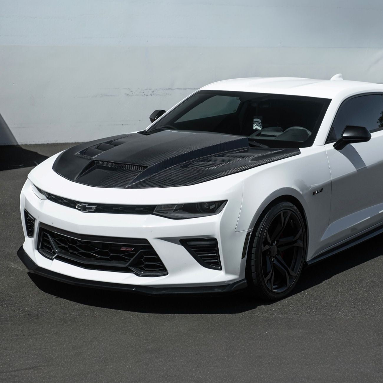 2016-2024 Chevrolet Camaro Carbon Fiber Terminator Style Front Bumper Hood Replacement
