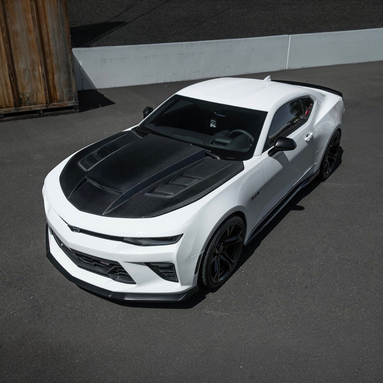 2016-2024 Chevrolet Camaro Carbon Fiber Terminator Style Front Bumper Hood Replacement