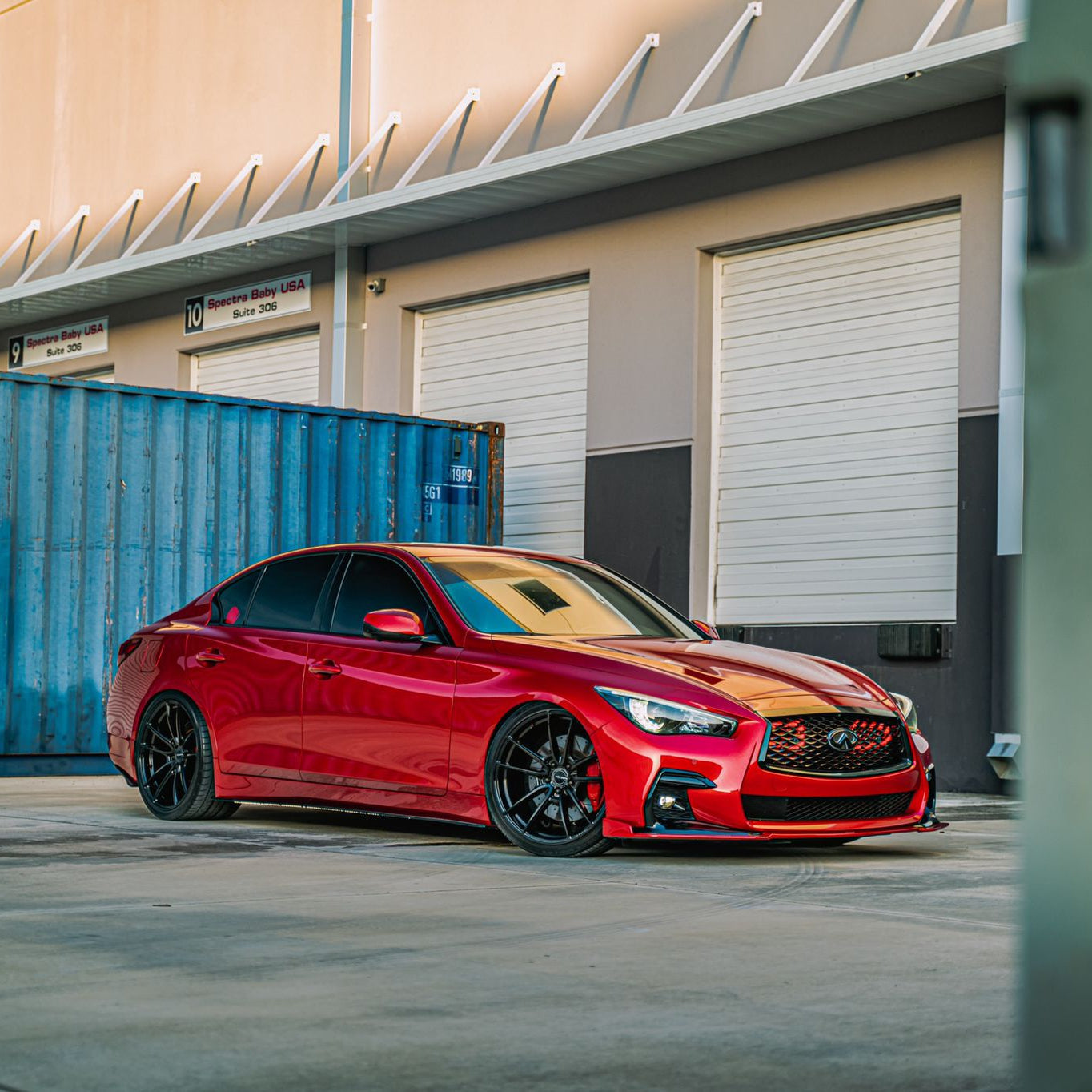2016-2024 Infiniti Q50 Red Sport Dual BIG MOUTH LIT KIT Ram Air Intake Snorkels