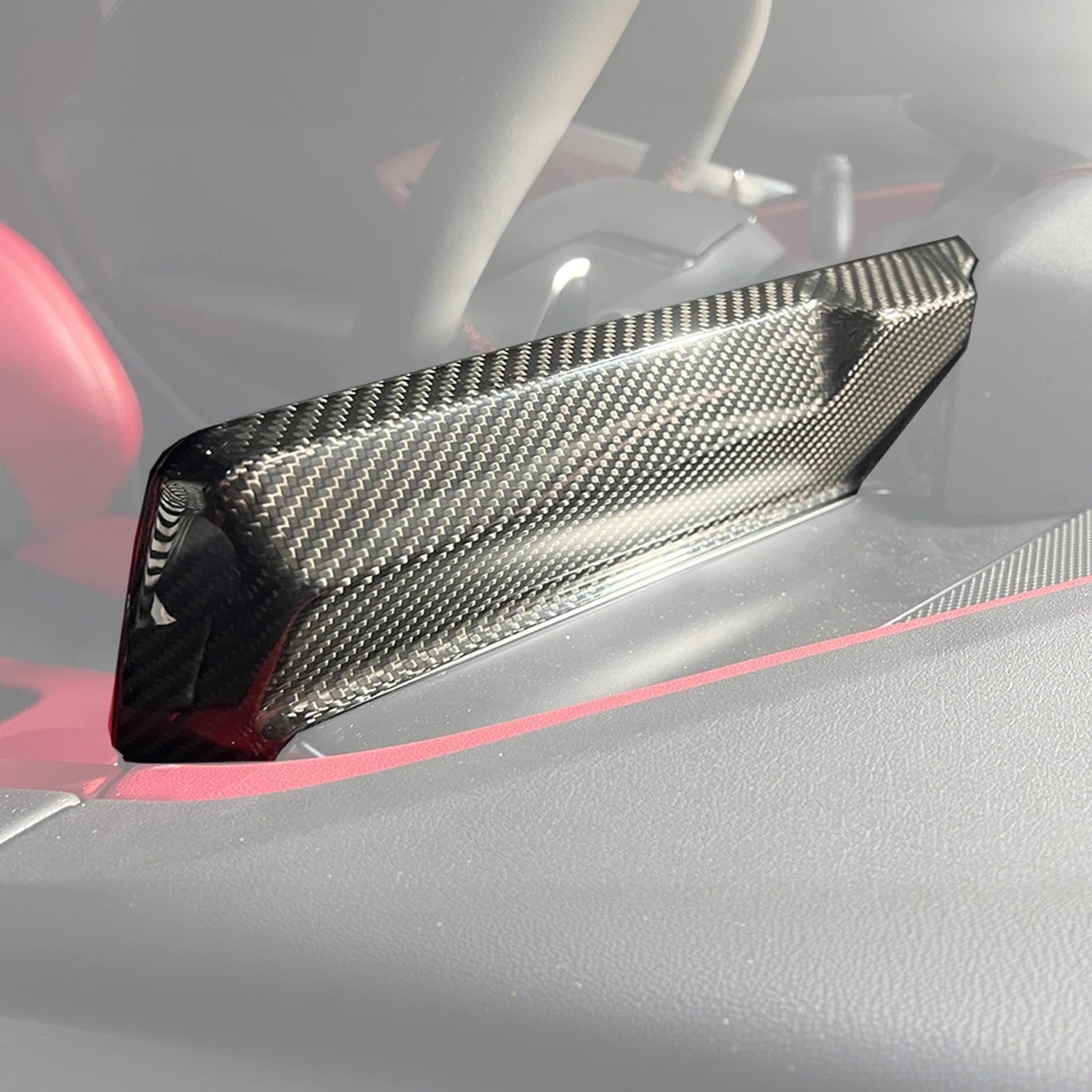Corvette C8 DRY CARBON FIBER Radio GPS Navigation Screen Cover