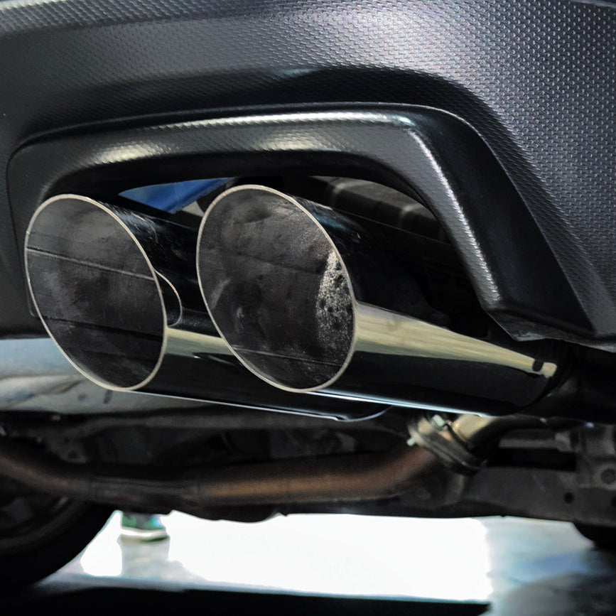2015-21 Subaru WRX | Boso Style Muffler Delete Quad Tips Axle Back Exhaust