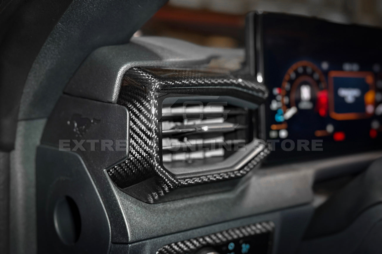 2024-Up Mustang DRY CARBON FIBER AC Outlet Trim Cover
