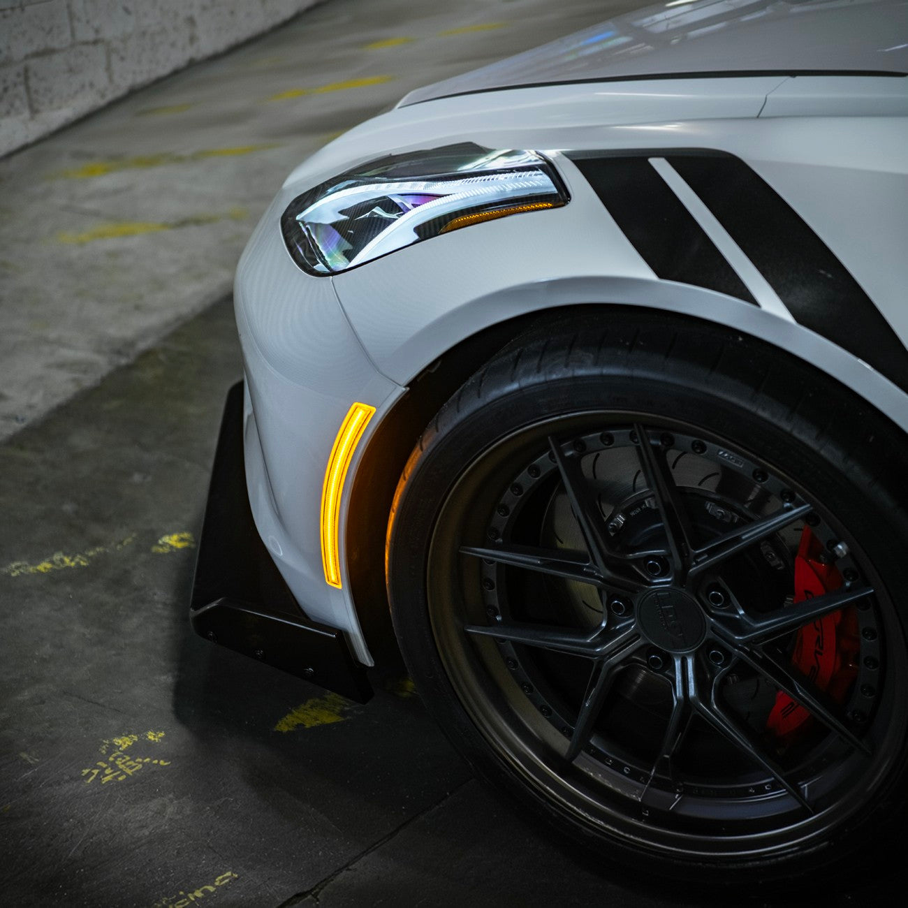 Corvette C7 Factory Style Front LED Clear Lens Amber Side Marker Lights