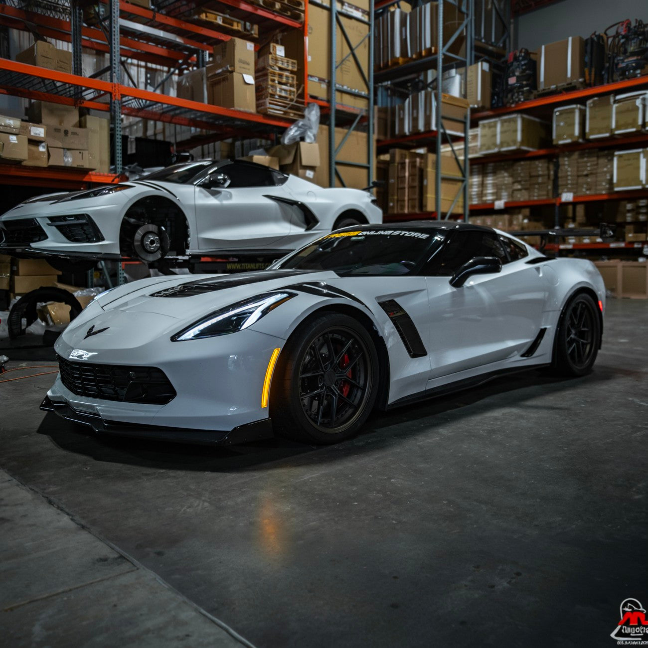Corvette C7 Factory Style Front LED Clear Lens Amber Side Marker Lights