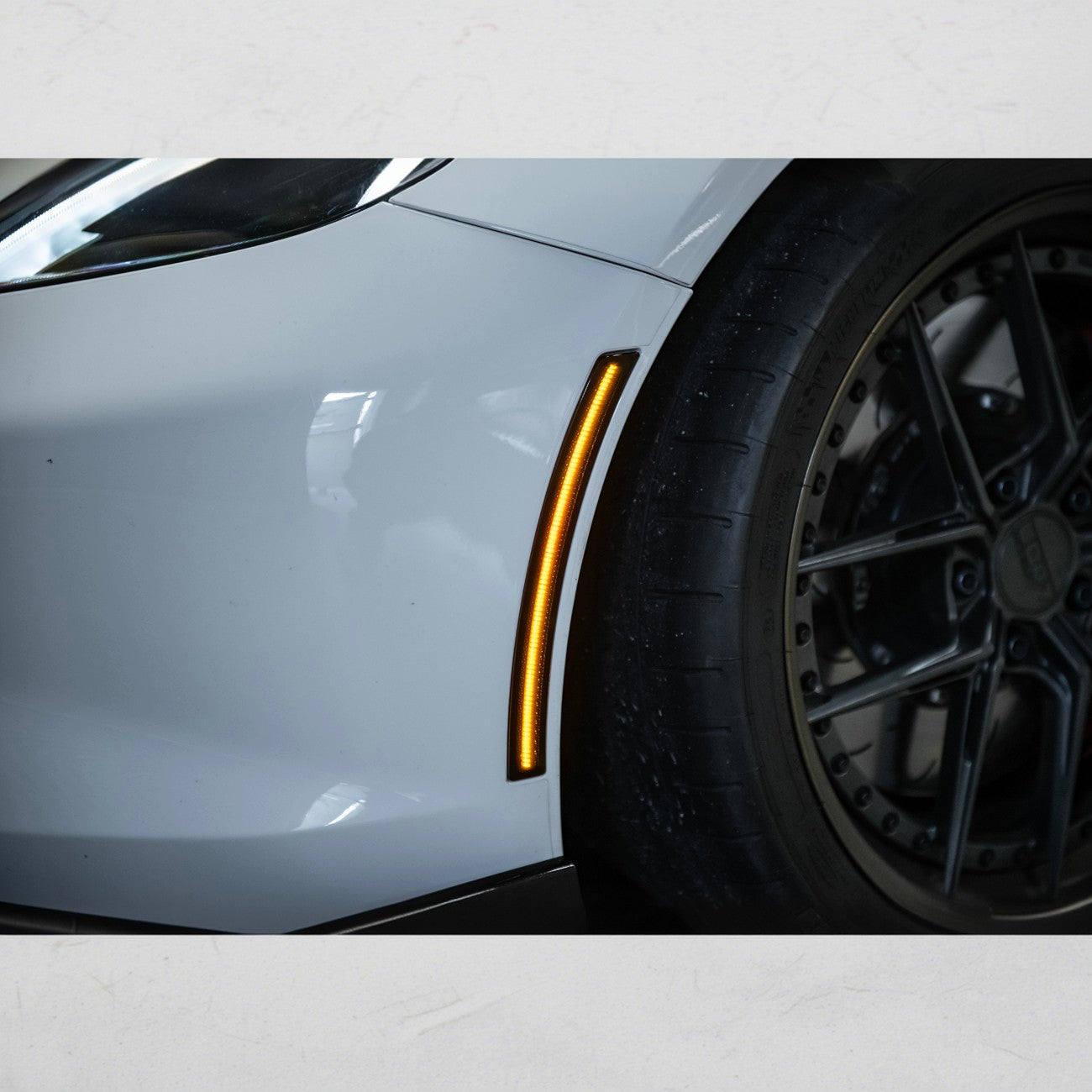 Corvette C7 Factory Style Front LED Clear Lens Amber Side Marker Lights