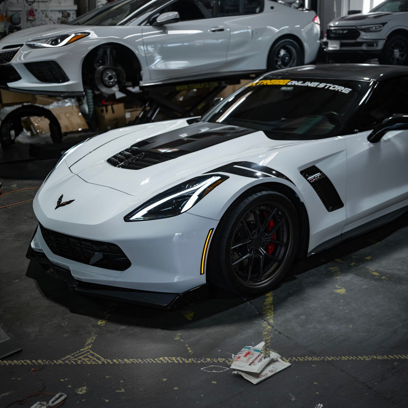 Corvette C7 Factory Style Front LED Clear Lens Amber Side Marker Lights